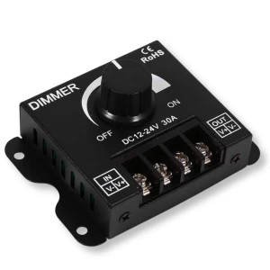 Ściemniacz Taśm Paneli LED Manualny Płynny Regulator 12V-24V 30A 360W