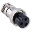 Zdjęcie produktu Wtyk + Gniazdo złącze przemysłowe GX16 NC/CB komplet 3-PIN metalowe IP55 (7)
