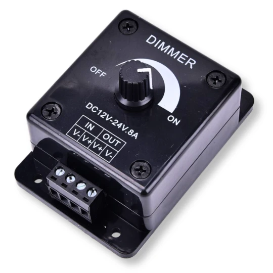 Zdjęcie produktu Moduł sterownik LED DIMMER PWM 12-24V 8A 96W regulator do taśm oświetlenia (1)