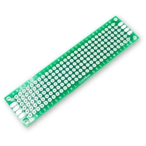 Płytka PCB prototypowa 2x8 cm dwustronna 168 otworów drukowana 2.54 mm