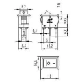 Przełącznik kołyskowy KCD11 Mini 3A 250V czarny ON (3)