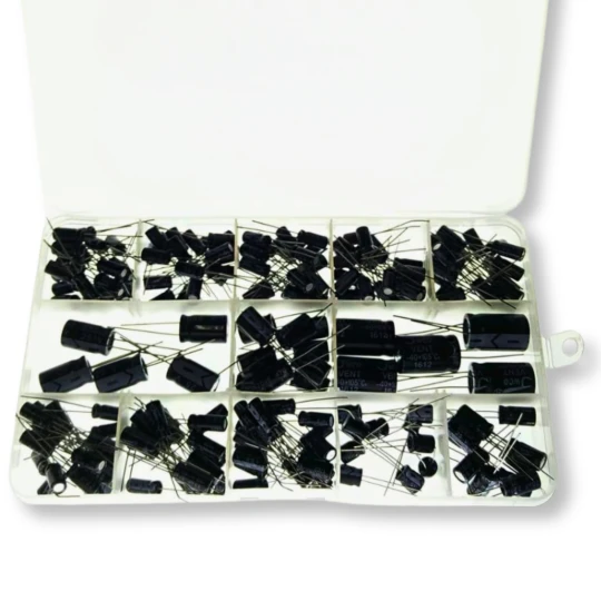 ZESTAW XXL 120 KONDENSATORÓW ELEKTROLITYCZNYCH 12  (1)