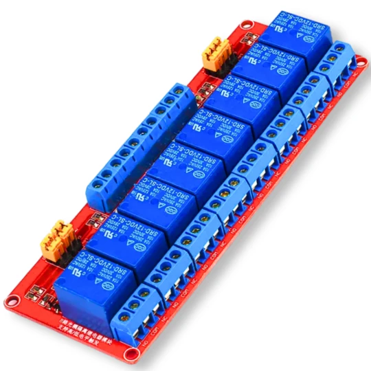 Moduł 8-kanałowy 12V 10A przekaźnik sterowany stan (1)
