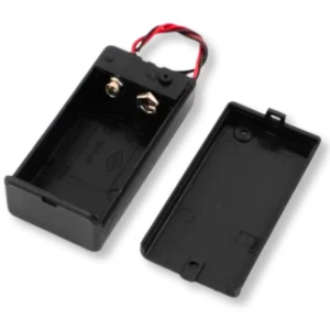 Koszyk na baterie 9V 6F22 z włącznikiem obudowa z pokrywką + kabel 15 cm