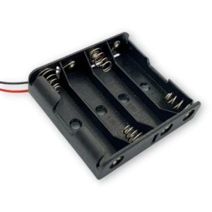 Koszyk na baterie x4 AA R6 uchwyt na ogniwo akumulatory przewody wytrzymały