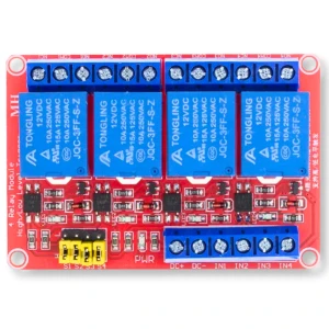 Moduł 4-kanałowy 12V 10A przekaźnik sterowany stanem niskim/wysokim LL/HL