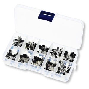 Zestaw 200 sztuk tranzystorów TO-92 PNP i NPN 10x rodzajów + organizer