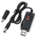 Kabel USB Przetwornica StepUp 9-12V 2A Wyświetlacz (1)