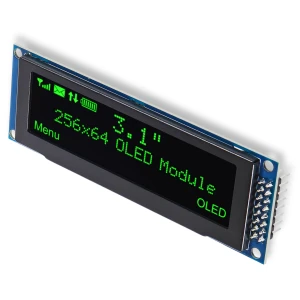 Zielony wyświetlacz 3.12 OLED SPI 3-5V SSD1322 256*64 do YoRadio i Arduino