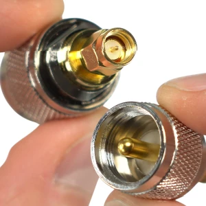 Adapter antenowy SMA wtyk UHF wtyk 50 Ohm konektor w.cz. radiokomunikacyjny