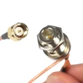 Zdjęcie produktu Konektor Pigtail RF N gniazdo panelowe SMA-M wtyk kabel RG316 50 Ohm 20cm (2)