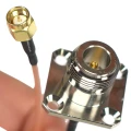 Zdjęcie produktu Pigtail 20cm N gniazdo z flanszą SMA-M wtyk RF 50 Ohm kabel RG316 w.cz. (1)