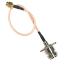 Zdjęcie produktu Pigtail 20cm N gniazdo z flanszą SMA-M wtyk RF 50 Ohm kabel RG316 w.cz. (3)