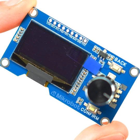 Zdjęcie produktu Wyświetlacz OLED 1.3 biały I2C SH1106 + enkoder przyciski do Arduino ESP32 (1)