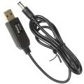 Zdjęcie produktu Adapter przejściówka przetwornica USB wtyk DC 5.5x2.1mm 5V-9V przewód 100cm (1)