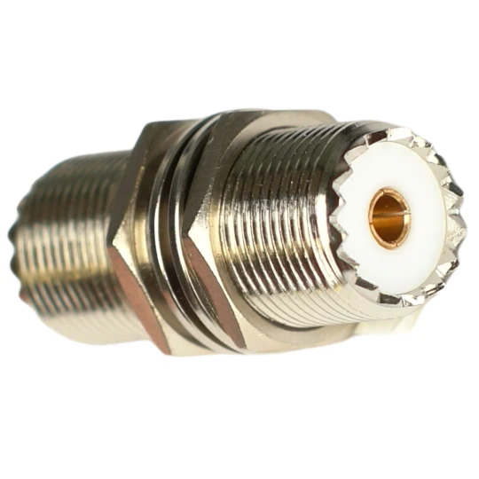 Zdjęcie produktu Złącze łącznik UHF beczka 2x PL długi 40mm do wtyków UC-1 do obudowy (1)