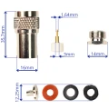 Zdjęcie produktu Wtyk złącze N męski skręcany na kabel RF-5 H155 do 5,8mm teflon złocony pin (4)