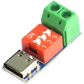 Zdjęcie produktu Moduł emulatora Power Delivery PD USB-C 5V 9V 12V 15V 20V 5A 100W + zaciski (1)