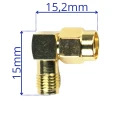Zdjęcie produktu Adapter przejście kątowe gniazdo RP-SMA męskie SMA żeńskie do anten LoRa (4)