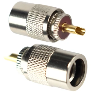 Wtyk złącze UC-1 UHF męski nakręcany lutowany kabel RG-11 pozłacany PL-259