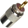 Zdjęcie produktu Wtyk złącze UC-1 UHF męski nakręcany lutowany kabel RG-11 pozłacany PL-259 (2)