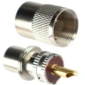 Zdjęcie produktu Wtyk złącze UC-1 UHF męski nakręcany lutowany kabel RG-11 pozłacany PL-259 (4)