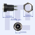 Zdjęcie produktu Gniazdo DC zasilające złącze żeńskie 2.1/5.5 mm do obudowy plastikowe CCTV (5)