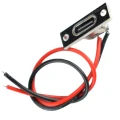 Zdjęcie produktu Moduł gniazdo zasilania USB-C na panel czarne z przewodem 10 cm do obudowy (1)