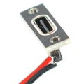 Zdjęcie produktu Moduł gniazdo zasilania USB-C na panel czarne z przewodem 10 cm do obudowy (2)