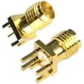 Zdjęcie produktu Gniazdo RP-SMA żeńskie do druku boczne PCB 1,5-1,6 mm 50 Ohm złocony styk (1)