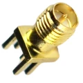 Zdjęcie produktu Gniazdo RP-SMA żeńskie do druku boczne PCB 1,5-1,6 mm 50 Ohm złocony styk (2)