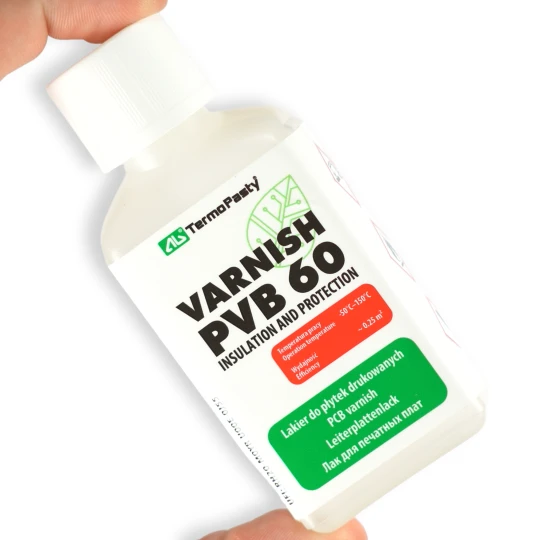 Zdjęcie produktu Lakier izolacyjny do płytek drukowanych z pędzelkiem PCB PVB 60 50 ml (1)