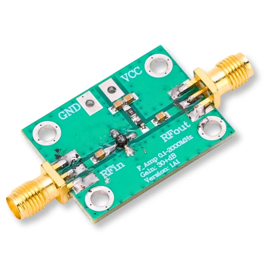 Moduł wzmacniacza RF 100kHz-2GHz +30dB 9-12V SMA d (1)