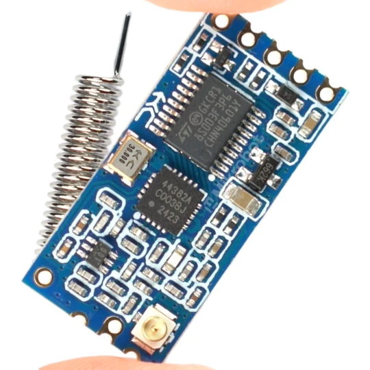 Zdjęcie produktu Moduł radiowy HC-12 SI4438 433MHz nadajnik odbiornik UART + antena do ESP32 (1)
